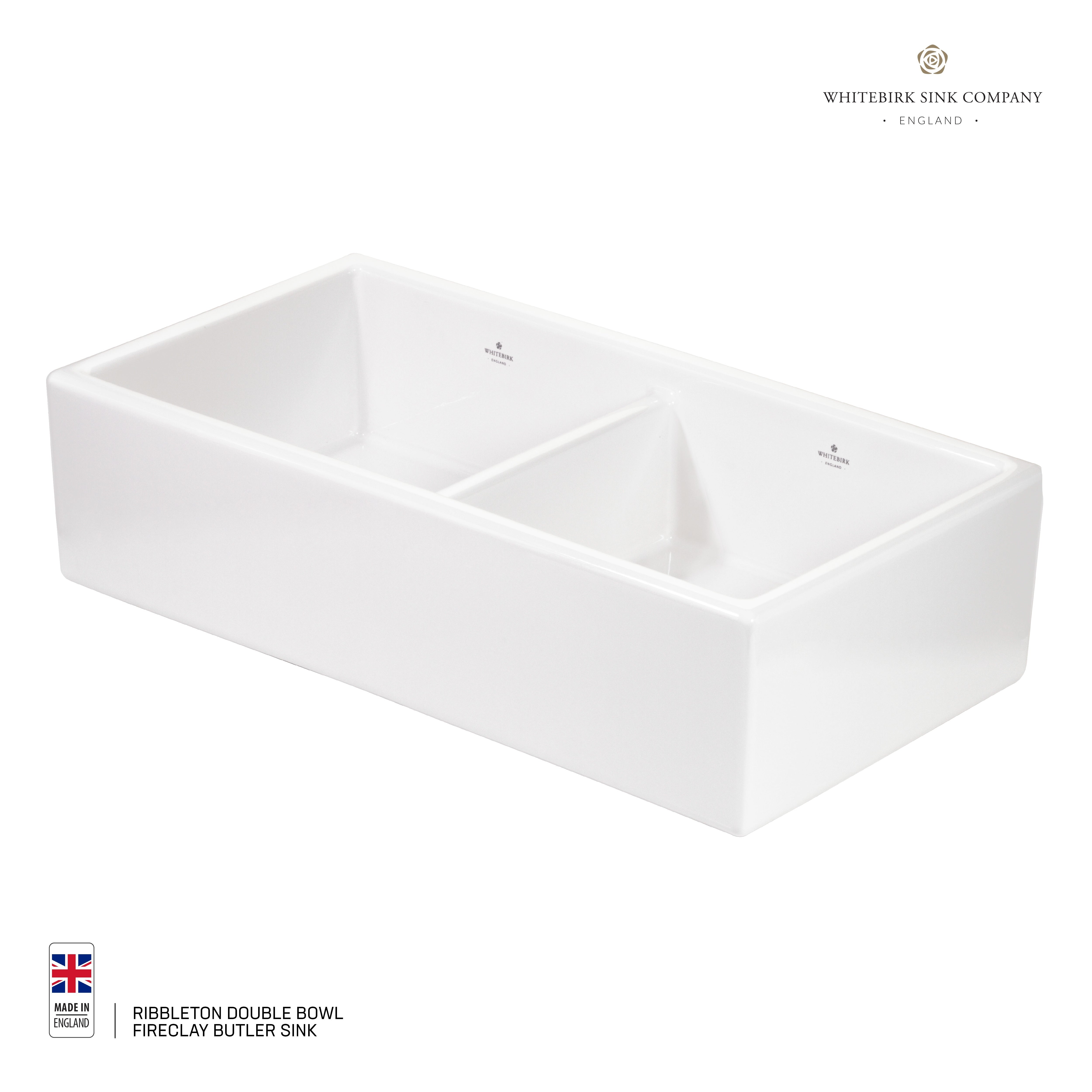 Whitebirk Ribbleton Double Bowl Fireclay Butler Sink