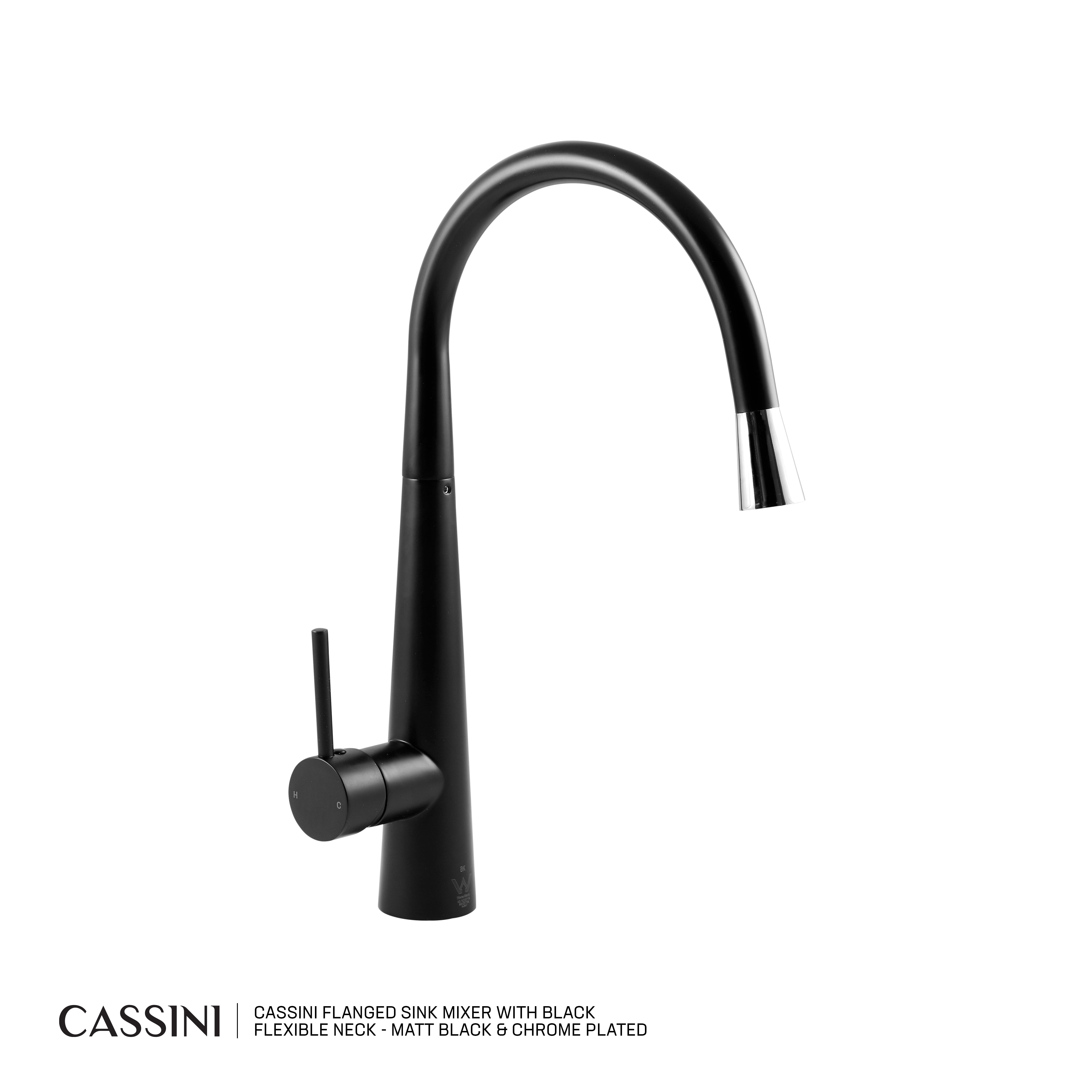 Cassini Flanged Goose Neck Sink Mixer