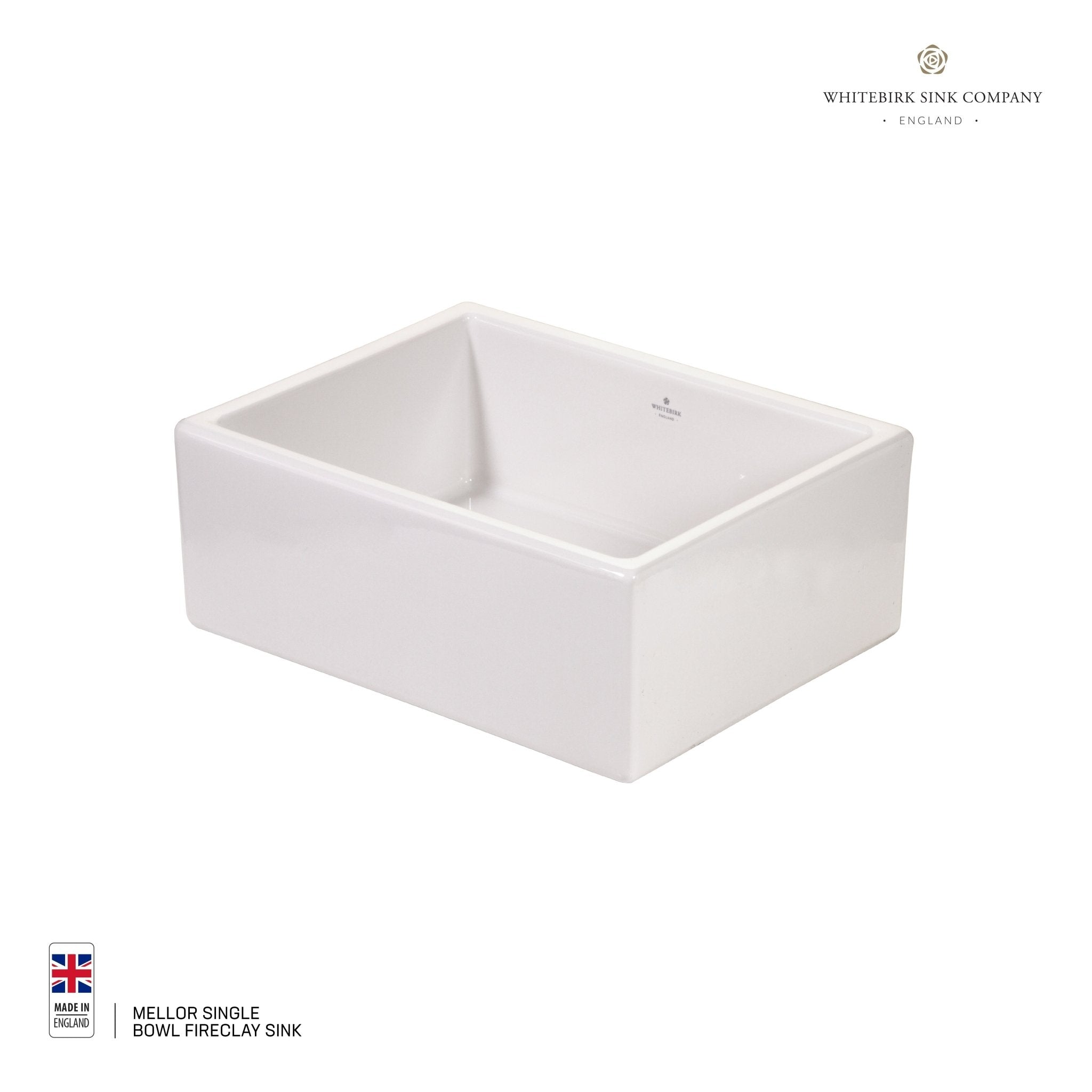 Whitebirk Mellor Single Bowl Fireclay Butler Sink - Cassini - Sinks, Tapware & Accessories