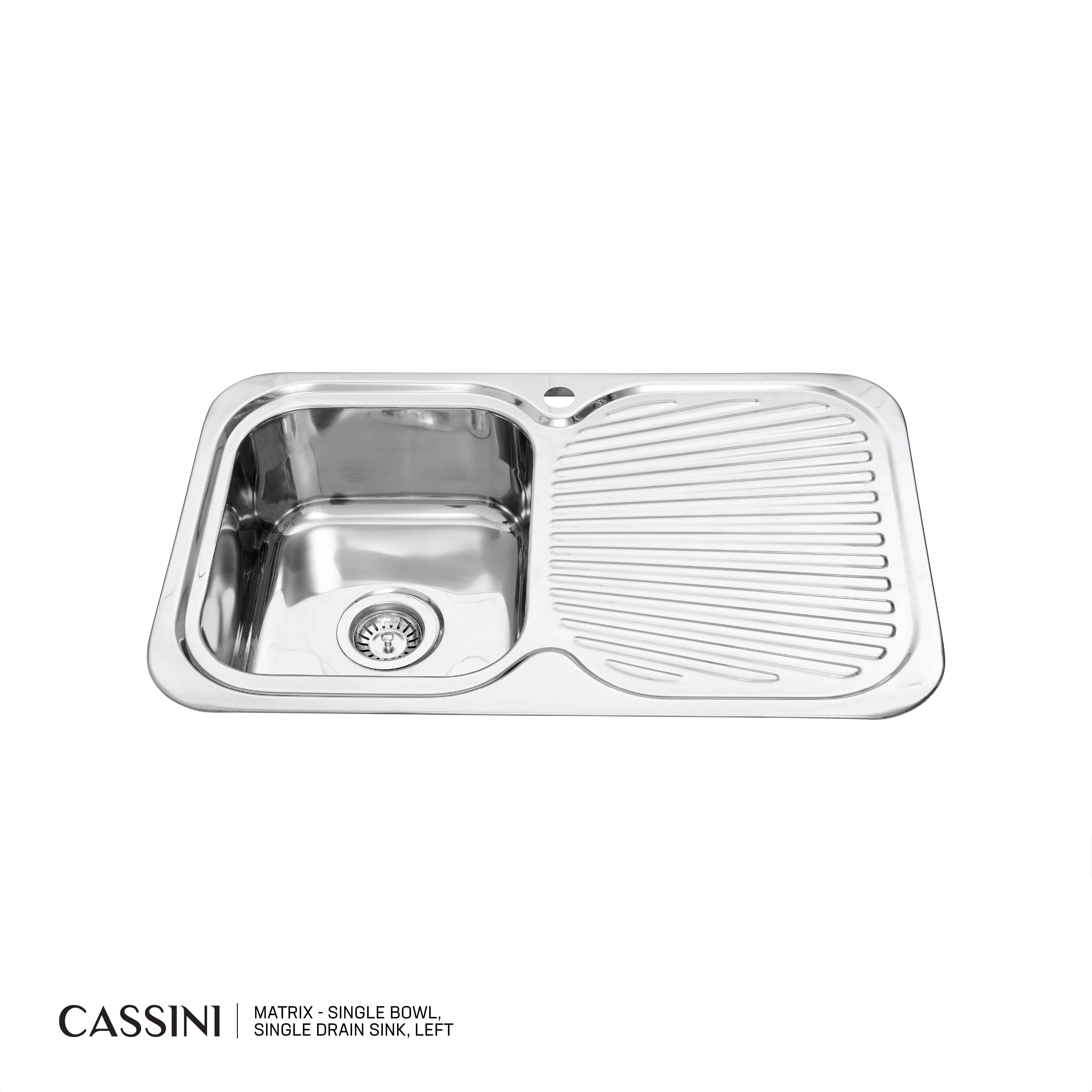 CASSINI MATRIX - Single Bowl, Single Drain Sink