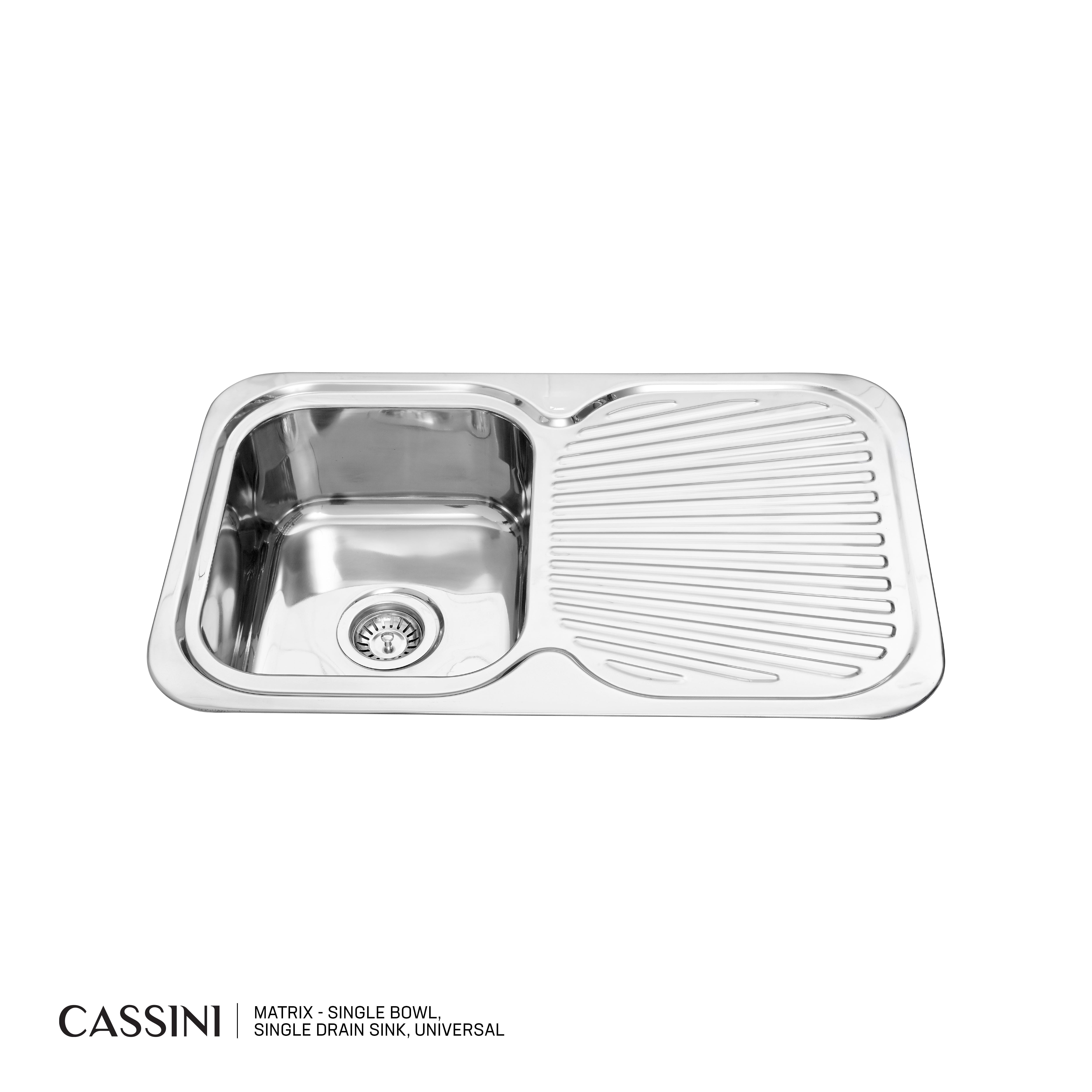 CASSINI MATRIX - Single Bowl, Single Drain Sink