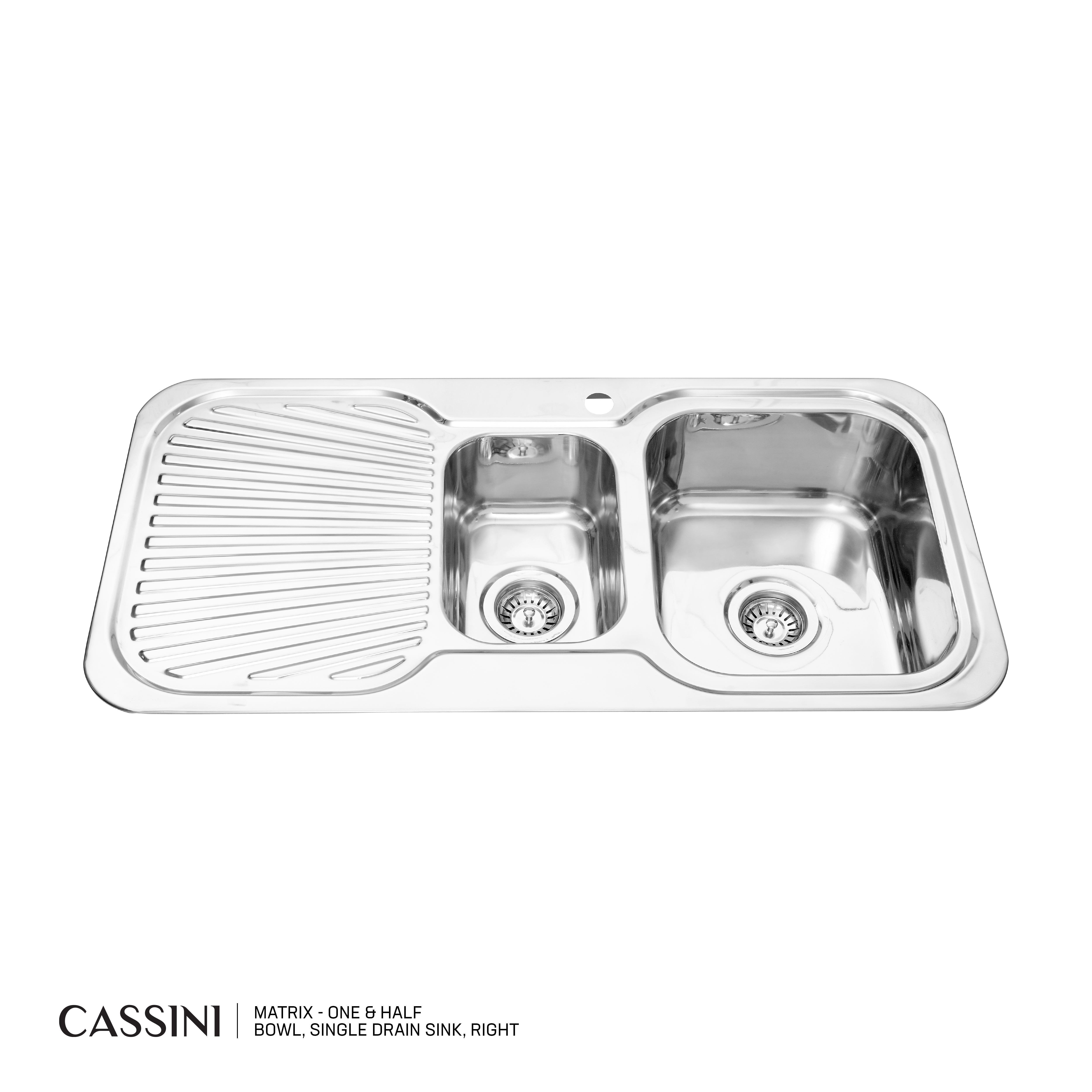 CASSINI MATRIX - One & Half Bowl, Single Drain Sink