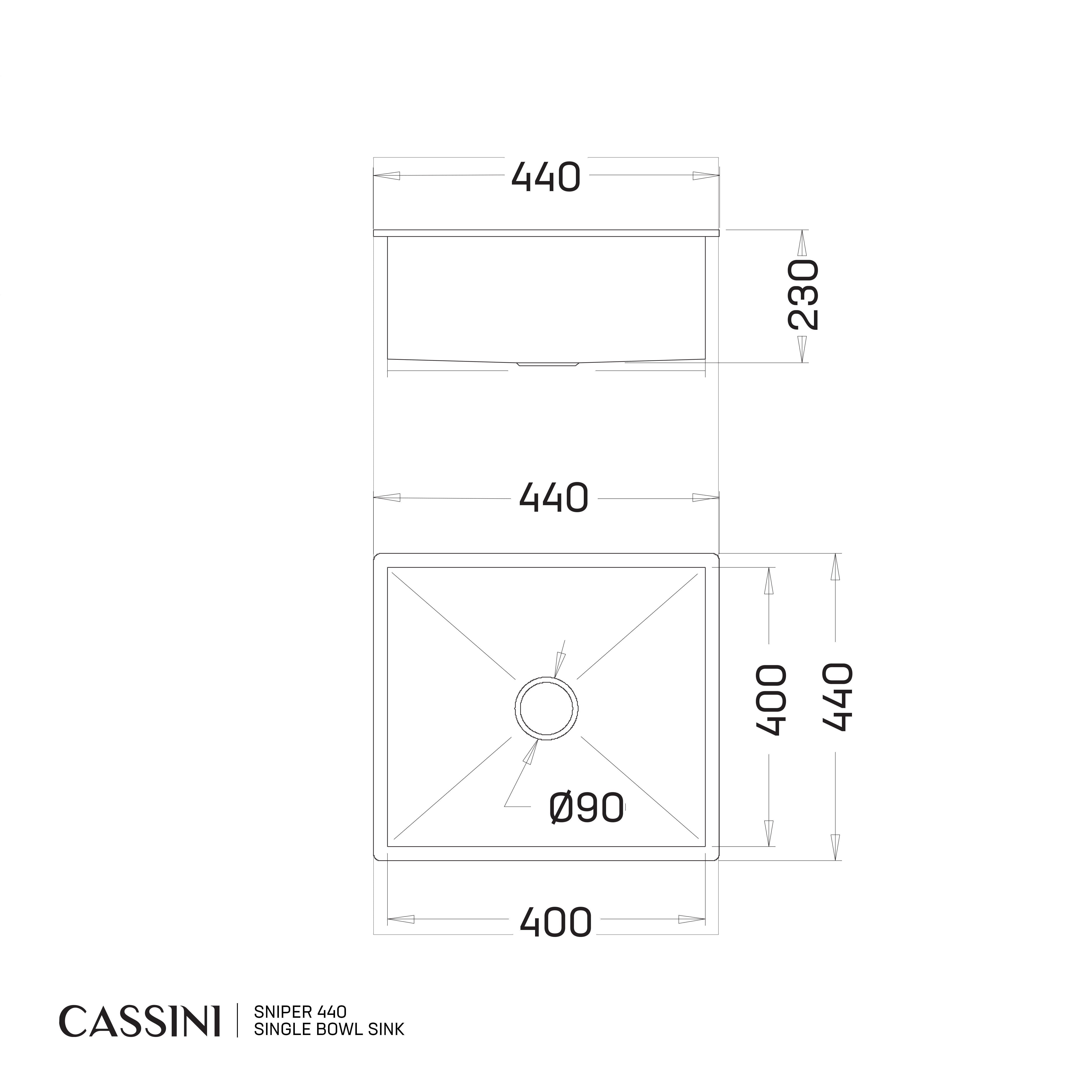 CASSINI - Sniper 440 Single Bowl Sink